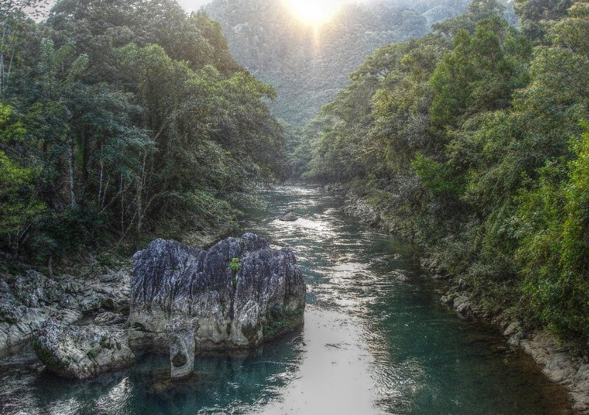 Rio Cahabon, Alta Verapaz Department, Guatemala